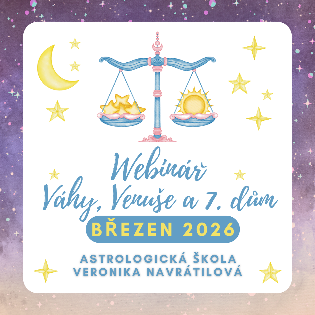 Webinář Váhy, Venuše a 7. dům se koná 5., 10. a 12. března 2026